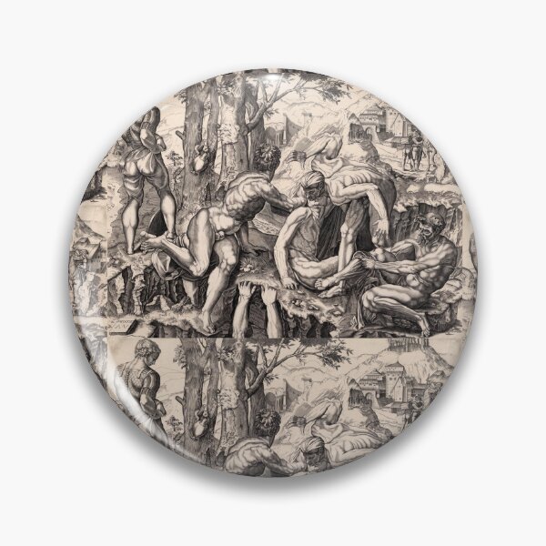 Item preview, Muscular Nude Warriors Renaissance Engraving designed and sold by artofuniverse.