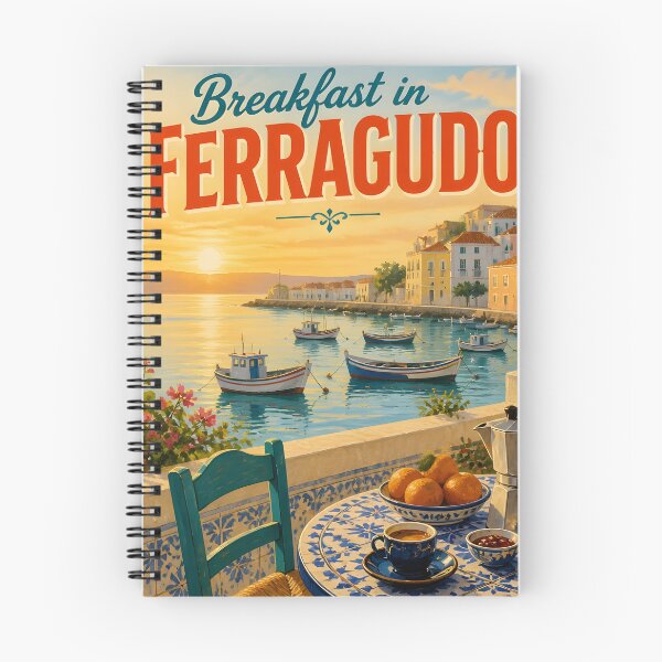 Item preview, Ferragudo Portugal at Breakfast - Scenic Travel Destinations designed and sold by LSVart.