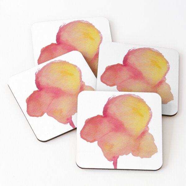 Item preview, Coral Pink Watercolor Flower – Modern Abstract Floral Wall Art designed and sold by SWSandraWechner.
