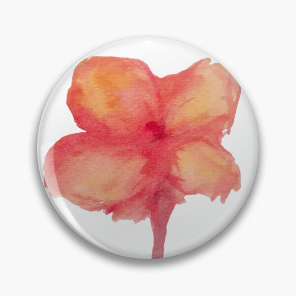 Item preview, Abstract Watercolor Flower Art – Coral Orange Pink Floral Painting designed and sold by SWSandraWechner.