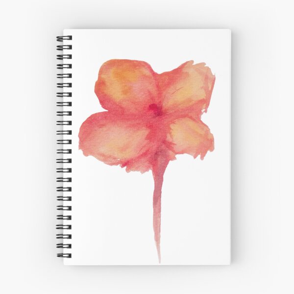 Item preview, Abstract Watercolor Flower Art – Coral Orange Pink Floral Painting designed and sold by SWSandraWechner.