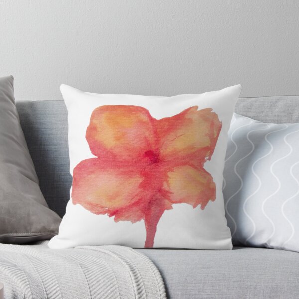 Item preview, Abstract Watercolor Flower Art – Coral Orange Pink Floral Painting designed and sold by SWSandraWechner.