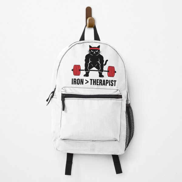 Item preview, Iron Therapy Cat - Funny Gym Weightlifting Kitty Barbell designed and sold by Simon-art-land.