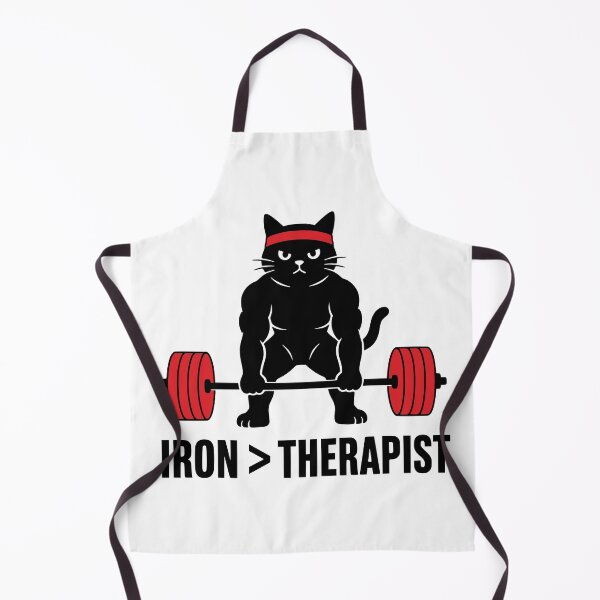 Item preview, Iron Therapy Cat - Funny Gym Weightlifting Kitty Barbell designed and sold by Simon-art-land.