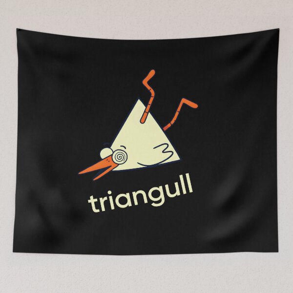 Item preview, Triangull Triangle Seagull Bird Pun Geometric Wordplay designed and sold by LASTIQUE-dd.