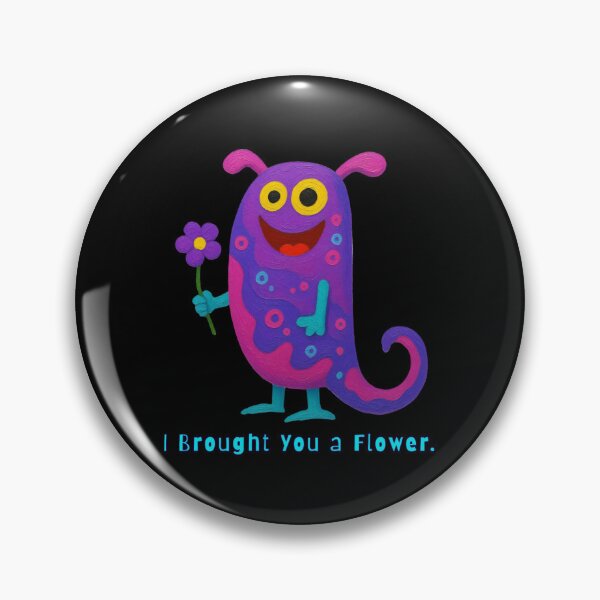 Item preview, I Brought You a Flower - Cute Colorful Monster designed and sold by PatykArt.