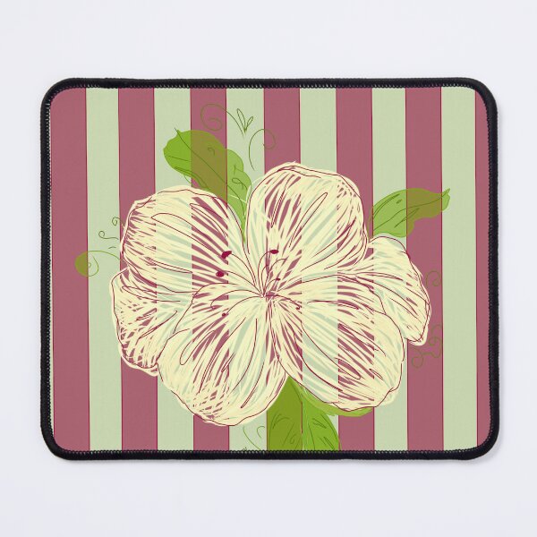 Item preview, Dusty Rose & Sage Blossom – Vintage Striped Floral Art designed and sold by Arabesque.fromSadia.