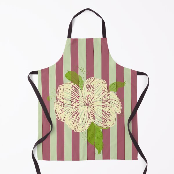 Item preview, Dusty Rose & Sage Blossom – Vintage Striped Floral Art designed and sold by Arabesque.fromSadia.
