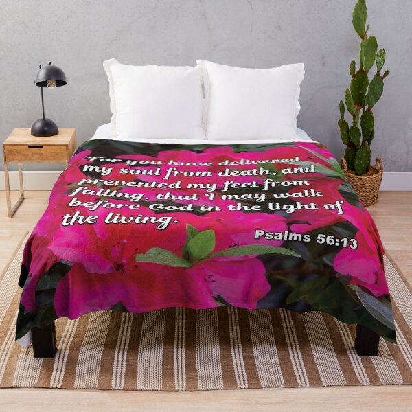 Item preview, For You Have Delivered - Psalms 56:13 - Bible Verse Azaleas Photograph Christian Art designed and sold by InsprtnlArtbyDP.