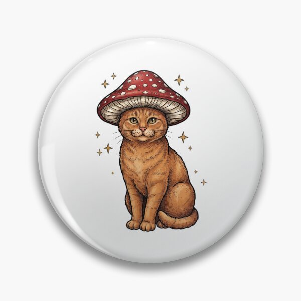 Item preview, Vintage Cat with Red Mushroom  designed and sold by SOUFIANE1991.