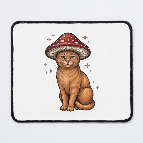 Item preview, Vintage Cat with Red Mushroom designed and sold by SOUFIANE1991.