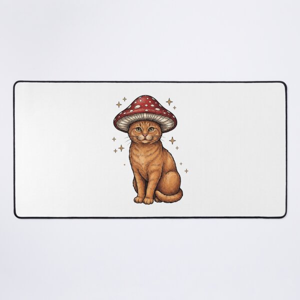 Item preview, Vintage Cat with Red Mushroom designed and sold by SOUFIANE1991.