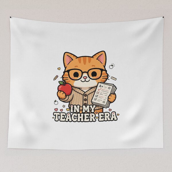 Item preview, In My Teacher Era - Cute Cat Teacher Back To School designed and sold by FBA.