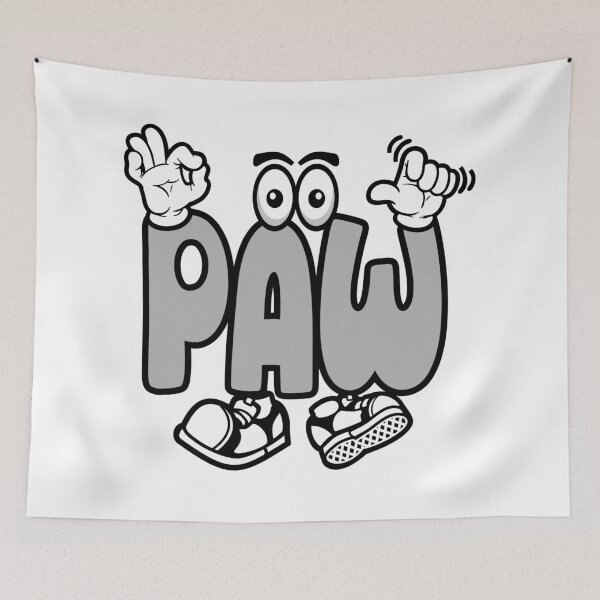 Item preview, PAW - PETS Graffitti Character Bold Retro designed and sold by NFTWords.