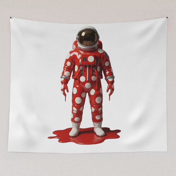 Item preview, Melting Polka Dot Astronaut Space Pop Art designed and sold by YourColorsWall.