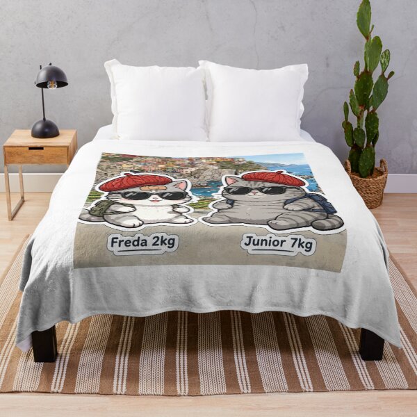 Item preview, Cinque Terre Adventure - Freda and Junior Italy Travel Cats designed and sold by MAISON SYLVIE.