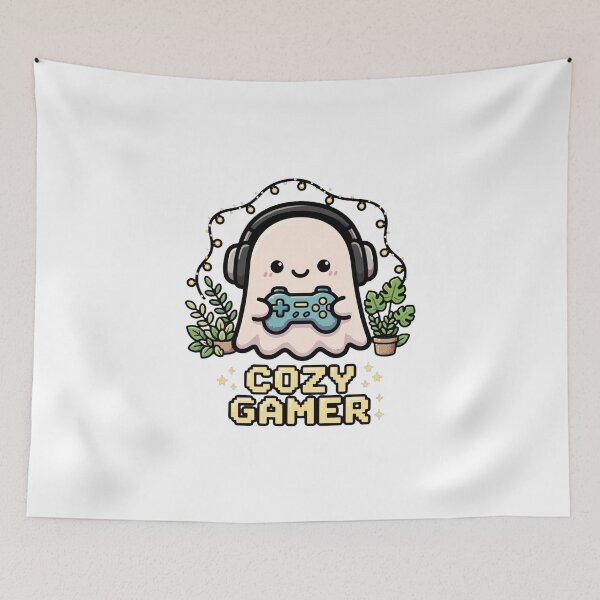 Item preview, Cozy Gamer Ghost - Cute Video Game Ghost Controller designed and sold by FBA.