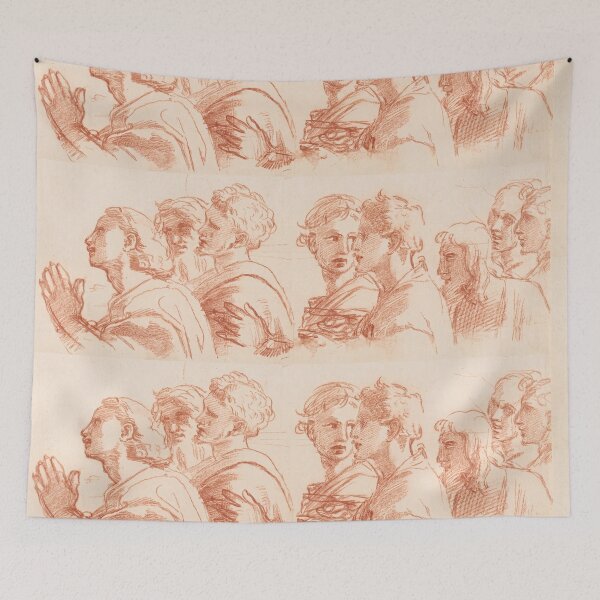 Item preview, Red Chalk Study of Heads in Profile designed and sold by artofuniverse.