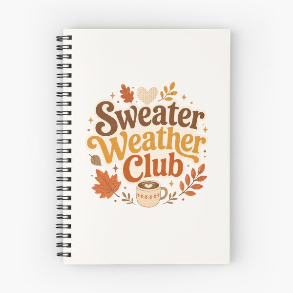 Item preview, Sweater Weather Club Cute Cozy Fall Design – Warm Cream Background designed and sold by Bright Little Things.