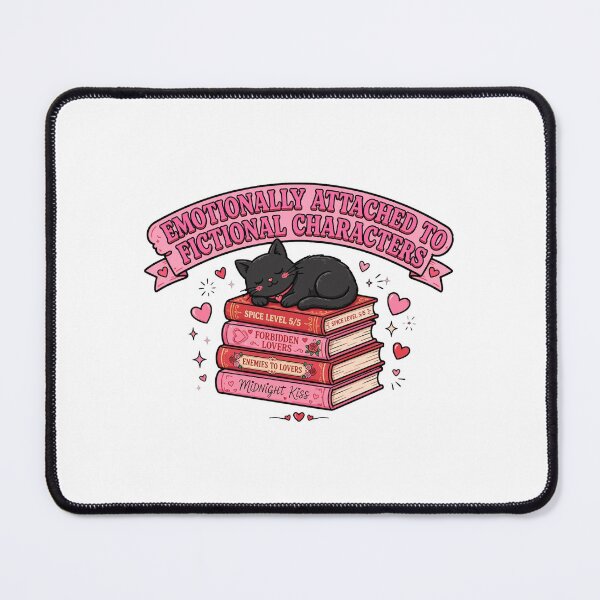 Item preview, Emotionally Attached To Fictional Characters - Funny Bookish Romance Reader designed and sold by FBA.