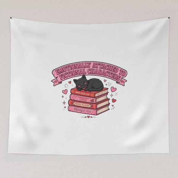 Item preview, Emotionally Attached To Fictional Characters - Funny Bookish Romance Reader designed and sold by FBA.