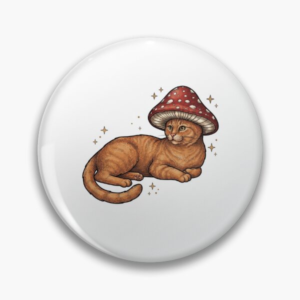 Item preview, Vintage Cat with Red Mushroom  designed and sold by SOUFIANE1991.