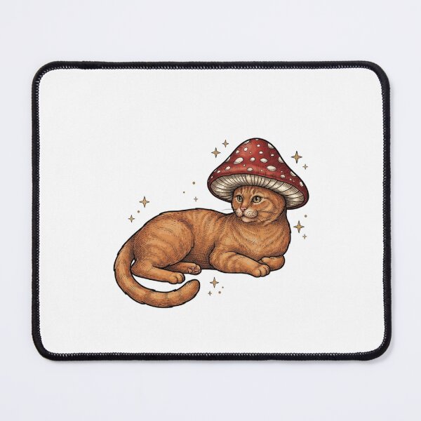 Item preview, Vintage Cat with Red Mushroom designed and sold by SOUFIANE1991.