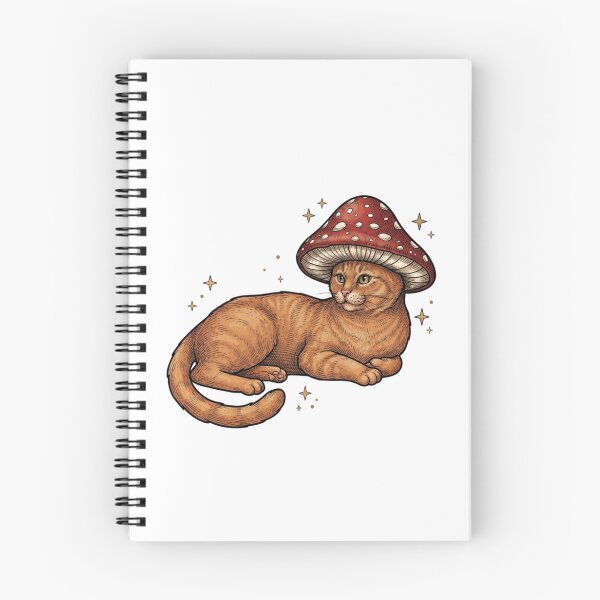 Item preview, Vintage Cat with Red Mushroom  designed and sold by SOUFIANE1991.