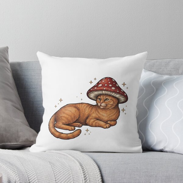 Item preview, Vintage Cat with Red Mushroom  designed and sold by SOUFIANE1991.