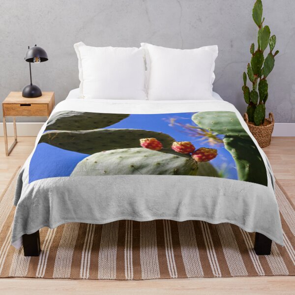 Item preview, Prickly Pear Cactus With Ripe Fruit Against Clear Blue Sky In Sunny Desert Landscape designed and sold by Nmallia.