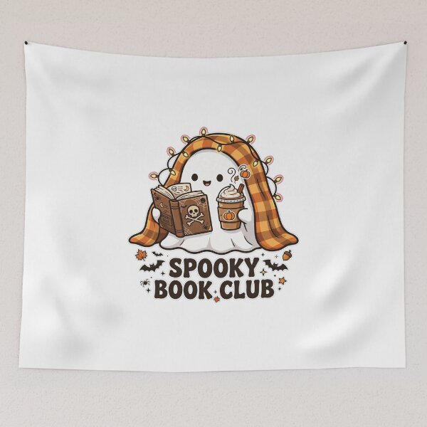 Item preview, Spooky Book Club - Cute Ghost Reading Pumpkin Spice Latte Fall designed and sold by FBA.