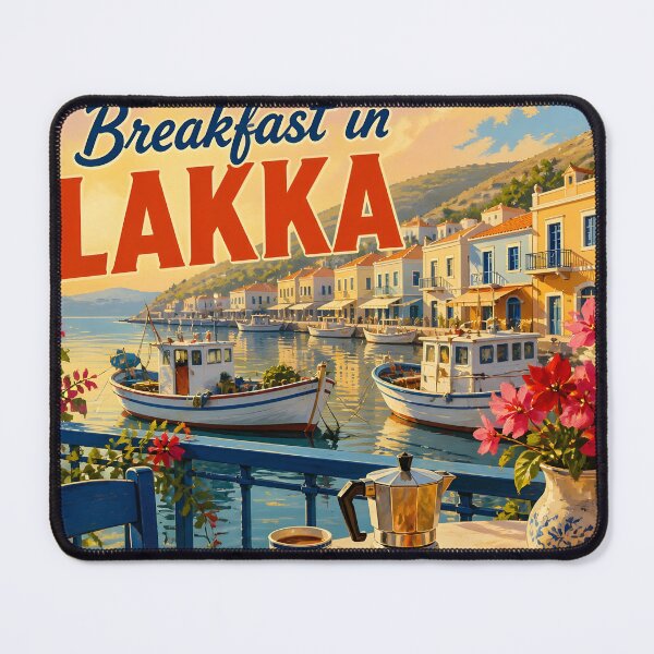 Item preview, Lakka Greece at Breakfast - Scenic Travel Destinations designed and sold by LSVart.