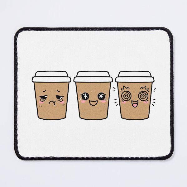 Item preview, Kawaii Coffee Progression - Tired, Cute, Over-Caffeinated - Funny Coffee Lover designed and sold by ExpressoJungle.