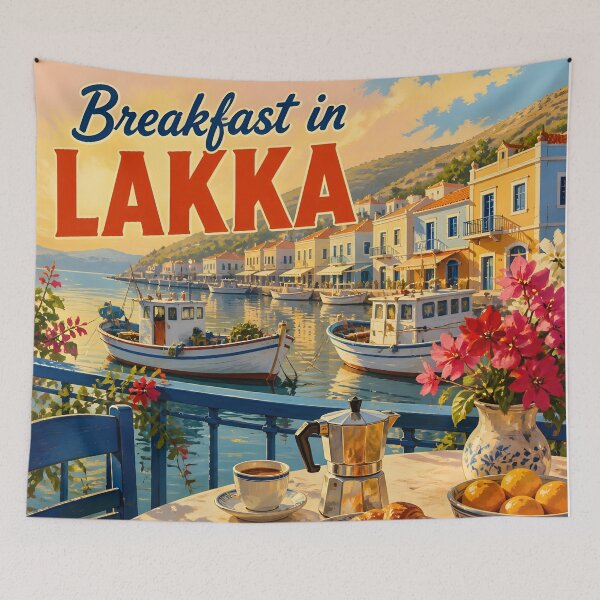 Item preview, Lakka Greece at Breakfast - Scenic Travel Destinations designed and sold by LSVart.