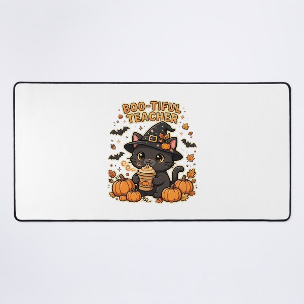 Item preview, Boo-tiful Teacher - Cute Witch Cat Pumpkin Spice Halloween Teacher designed and sold by FBA.