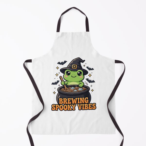 Item preview, Brewing Spooky Vibes - Cute Witch Frog Iced Coffee Cauldron Halloween designed and sold by FBA.