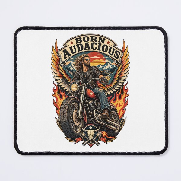 Item preview, Retro Motorcycle Wings & Flames designed and sold by urbinet.