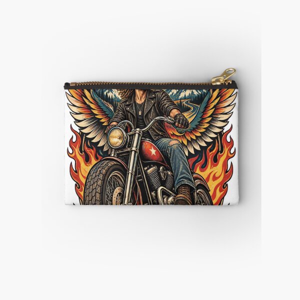 Item preview, Retro Motorcycle Wings & Flames designed and sold by urbinet.