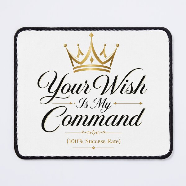 Item preview, Your Wish Is My Command Crown Royal Luxury Typography designed and sold by Aliplus+.