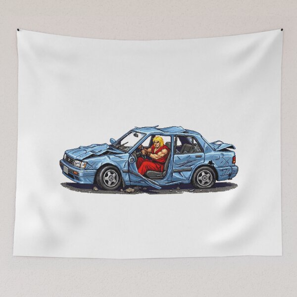 Item preview, Retro Fighter Driving The Bonus Stage Car - Vintage Fighting Game designed and sold by TontikDesign.