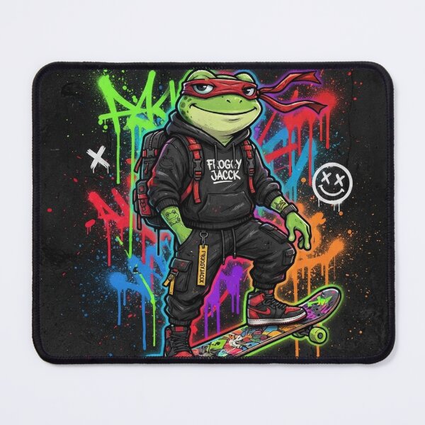 Item preview, FroggyJacck,Frog Street Art. Night Mode Skateboard designed and sold by FroggyJacck.