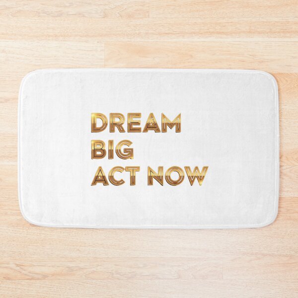 Item preview, Dream Big Act Now - Gold Motivational Entrepreneur Quote Art designed and sold by Dzblack.