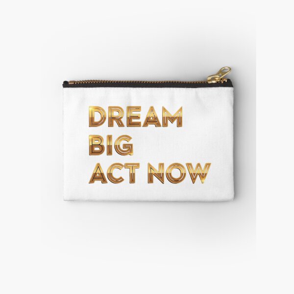 Item preview, Dream Big Act Now - Gold Motivational Entrepreneur Quote Art designed and sold by Dzblack.