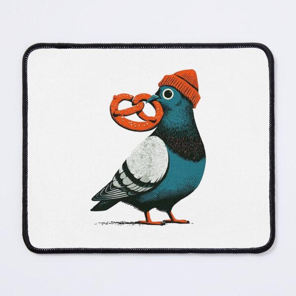 Item preview, NYC Pigeon – Funny New York City Bird with Pretzel designed and sold by Gbriel3.