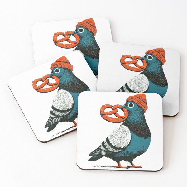 Item preview, NYC Pigeon – Funny New York City Bird with Pretzel designed and sold by Gbriel3.