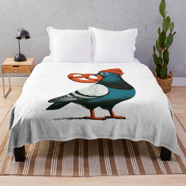 Item preview, NYC Pigeon – Funny New York City Bird with Pretzel designed and sold by Gbriel3.