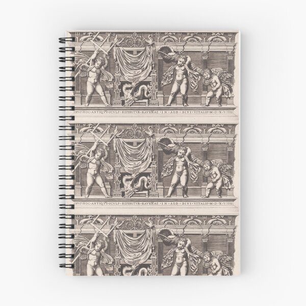 Item preview, Winged Cherubs and Dragon Frieze Engraving designed and sold by artofuniverse.