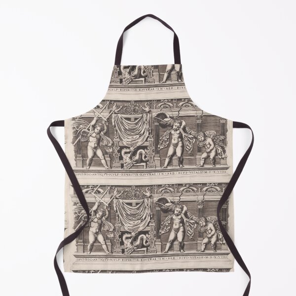 Item preview, Winged Cherubs and Dragon Frieze Engraving designed and sold by artofuniverse.