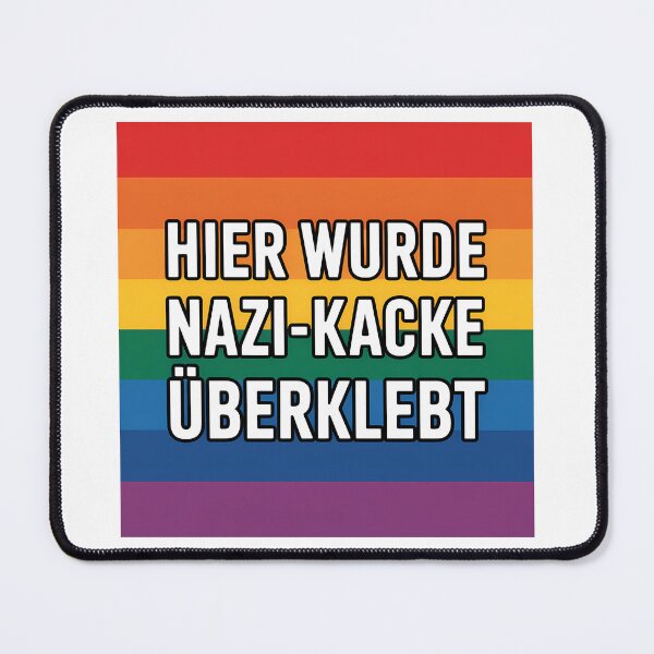 Item preview, Hier wurde Nazi kacke überklebt - Linke Antifa Sticker designed and sold by LoFizzy.