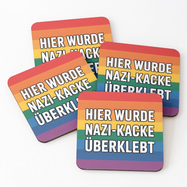 Artikelvorschau, Hier wurde Nazi-Kacke überklebt - Linke Antifa Sticker entworfen und verkauft von LoFizzy.